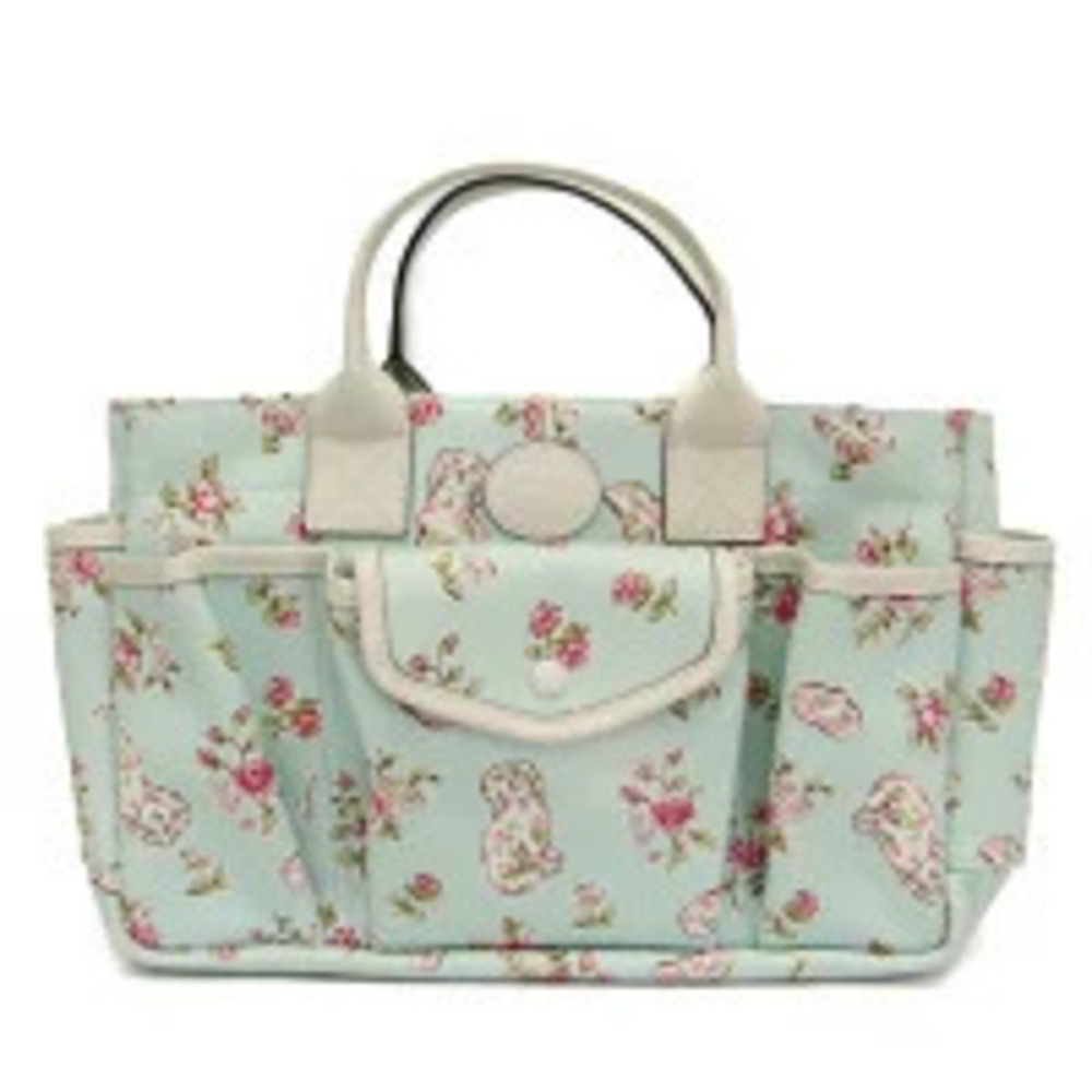 Gucci Interlocking GG Canvas Leather Top Handle Bag Pink Blue